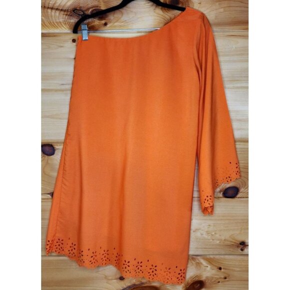 KARLIE WOMEN'S ONE SHOULDER SHORT DRESS ORANGE - Picture 10 of 11